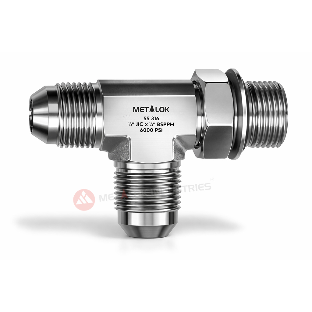 Adjustable JIC Male Run Tee , JIC Adaptors and Couplings – for JIC tubes